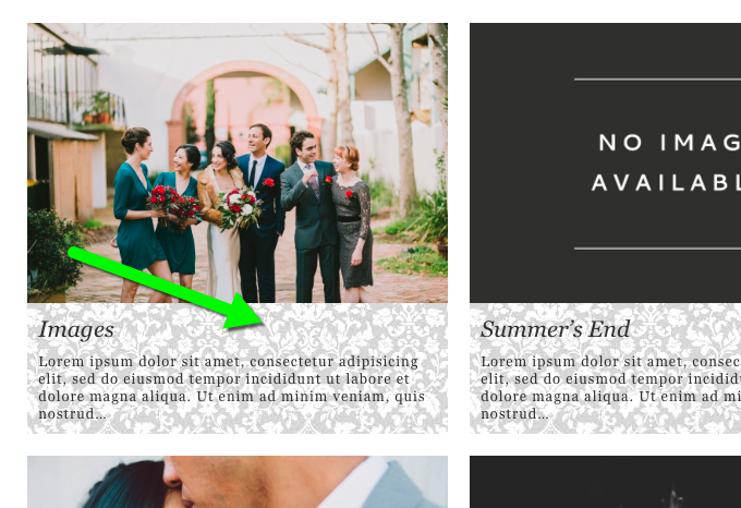 paisley background image applied to "text-below" style grid items
