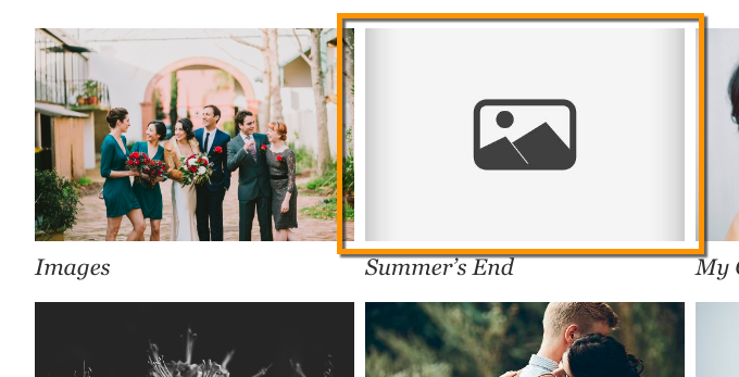 default fallback image highlighted in orange